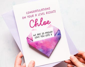 Personalised Congratulations Exam Card: GCSE, A Level, Handmade Keepsake
