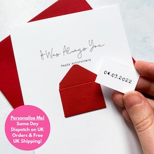 Carte d'anniversaire personnalisée pour femme, mari, petit ami et petite amie | Anniversaire de mariage | Cadeau souvenir fait main | C'était toujours toi