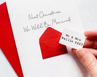 Cute Christmas Card - Fiancé/Fiancée - Stocking