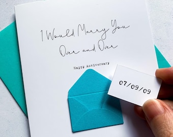 Personalised Anniversary Card: Secret Message, Special Date