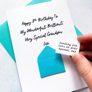 Carte d'anniversaire spéciale petit-fils, pour mon petit-fils, tout âge, carte d'anniversaire de fils, carte d'anniversaire pour homme, carte d'anniversaire pour lui, carte personnalisée