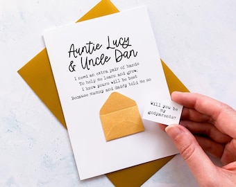 Godparent Proposal Card: Handmade Keepsake with Mini Envelope Reveal