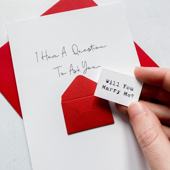 Will You Marry Me Proposal Card: Personalised Secret Message Reveal for Partner, Keepsake Gift, Be My Girlfriend, Boyfriend