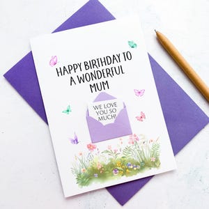 Merveilleuse carte d'anniversaire de maman, carte d'anniversaire de mère, carte d'anniversaire de femme, carte d'anniversaire pour elle, carte personnalisée, pour elle, sentimental
