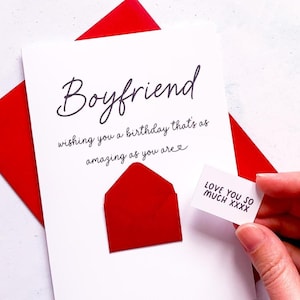 Carte d'anniversaire personnalisée pour petit ami, carte romantique pour lui, carte d'anniversaire faite main pour partenaire, carte spéciale pour lui, pour mon petit ami