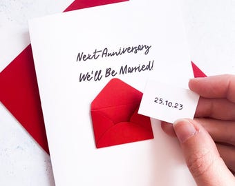 Next anniversary we'll be married Card, Card for husband to be, wife to be card, husband to be card, Wedding Card for Fiancé
