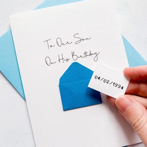 Carte d'anniversaire personnalisée pour fils, Carte de voeux personnalisée faite main, Pour lui, À notre fils, Âge important, Cadeau souvenir, Anniversaire d'un homme adulte