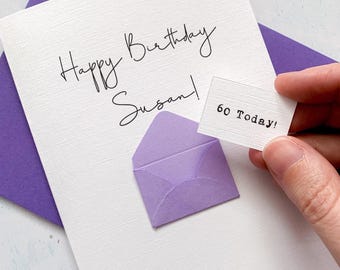 Personalised 60th Birthday Card: Handmade 3D Keepsake