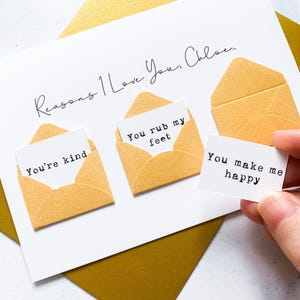 Carte personnalisée de raisons pour lesquelles je t'aime, carte d'anniversaire de mari, carte d'anniversaire de petit ami, carte d'anniversaire pour femme, je t'aime