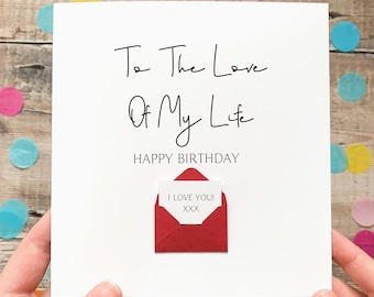 Tarjeta de cumpleaños para esposo, tarjeta para novio, amor de mi vida, tarjeta para pareja, tarjeta para esposo, tarjeta personalizada para él, edad especial,
