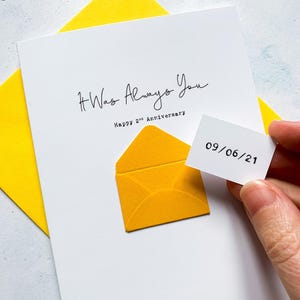 パーソナライズされたAlways You 2周年記念カード、夫の記念日カード、ボーイフレンドの記念日カード、妻の記念日カード、特別な日