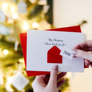 Personalised Christmas Days of Love Card, Christmas card for husband, Christmas card for wife, Partner at Christmas, Romantic Christmas Card