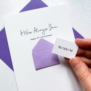 Carte d'anniversaire de mariage Always You, carte d'anniversaire de mari, carte d'anniversaire de petit ami, carte d'anniversaire de mariage pour femme, date spéciale personnalisée