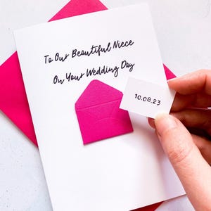 À notre nièce le jour de son mariage, carte de mariage pour nièce, carte pour couple, carte de mariage, carte de félicitations, pour elle