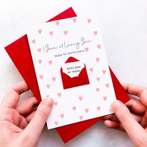 Carte d'anniversaire des années passées à vous aimer, carte 1er anniversaire de mariage, carte d'anniversaire d'un an, carte d'anniversaire pour femme, premier anniversaire