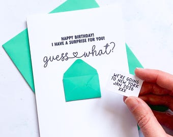 Personalised Surprise Holiday Birthday Card: Destination Reveal Gift