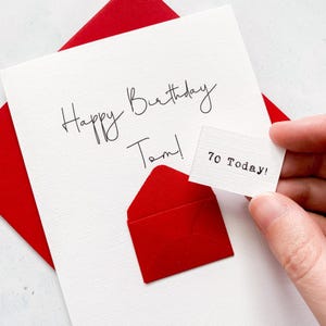 Carte d'anniversaire 70 ans, 70 ans, personnalisée, n'importe quel nom, carte d'anniversaire pour homme, jolie carte d'anniversaire, faite main, carte 3D, anniversaire de mari