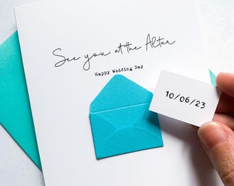 Personalised Wedding Card: 'See You At The Altar' with Hidden Message