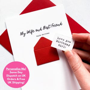 Carte d'anniversaire personnalisée pour ma femme et mon meilleur ami, carte d'anniversaire pour femme, carte d'anniversaire pour partenaire, carte d'anniversaire pour femme, carte pour femme, âge spécial