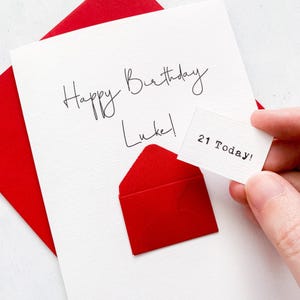 Carte de 21 ans, 21 ans, personnalisée, n'importe quel nom, carte d'anniversaire pour homme, jolie carte d'anniversaire, carte faite main, carte 3D, anniversaire de fils