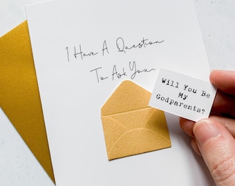 Personalised Godparent Proposal Card: Handmade Keepsake with Mini Envelope