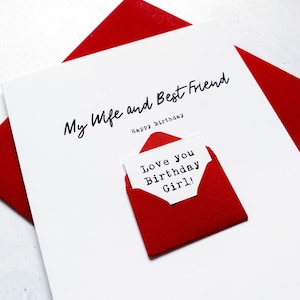 My Wife & Best Friend Birthday Card, Wife Birthday Card, Partner Birthday Card, Birthday card for Wife, Personalised Wife Card, Special Age