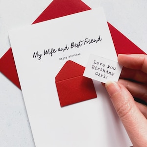 Personalised Birthday Card for Wife • Romantic Wife Keepsake Gift