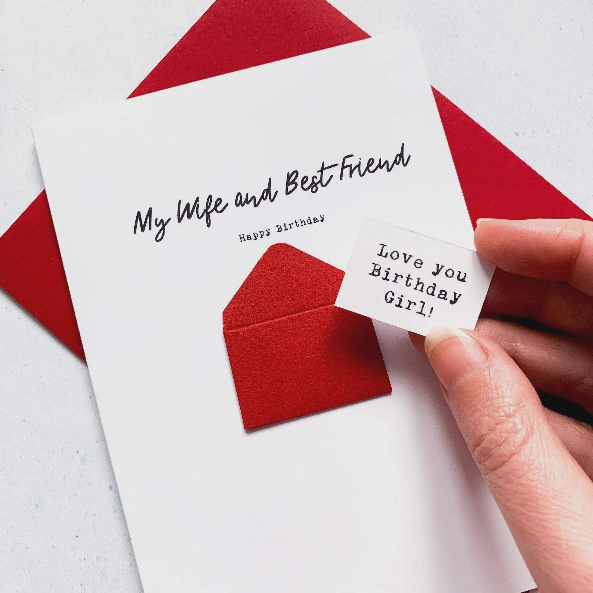 Cute Birthday Cards For Wife - My Darling Wife - Romantic Happy Birthday Card For Wife From Husband Partner, Special Woman Birthday Gifts, 145mm X - View #4