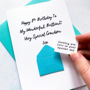 Carte d'anniversaire spéciale petit-fils, pour mon petit-fils, tout âge, carte d'anniversaire de fils, carte d'anniversaire pour homme, carte d'anniversaire pour lui, carte personnalisée