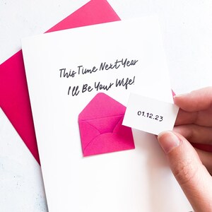L'année prochaine, je serai votre femme, carte pour futur mari, carte de fiançailles, futur mari, future épouse, carte de mariage pour fiancé