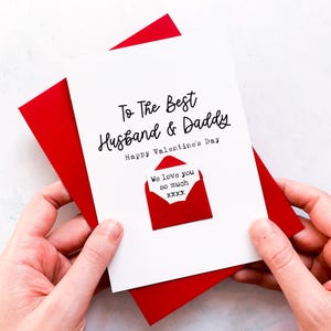 My Husband & Daddy Valentine's Day Card, Husband On Valentine's Day Card, Card for Husband, Personalised Daddy Card, Romantic Keepsake Gift