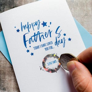 Carte de fête des pères à gratter, fête des pères au Royaume-Uni, carte de fête des pères pour mari, carte de fête des pères personnalisée, gratter pour révéler