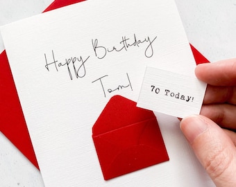 Personalised 70th Birthday Card: Handmade 3D Keepsake