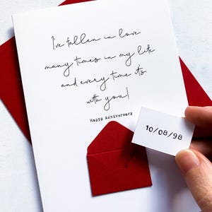 Carte d'anniversaire personnalisée, Je suis tombé amoureux, pour mon mari, pour ma femme, cadeau d'anniversaire personnalisé fait main, pour ma petite amie, petit ami