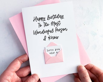 Most Wonderful Sister Birthday Card, Sister Birthday Card, Birthday Gift for Sister, Birthday card for Her, Personalised Card, Special Age