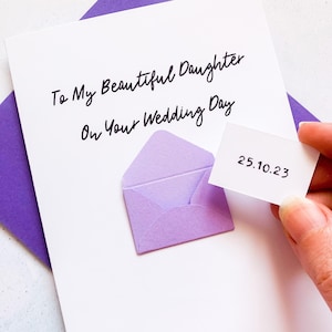 To My Daughter on her Wedding Day Card, Wedding Card for daughter, Wedding Card for bride, On your wedding day card, Congratulations Card