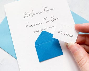 Personalised 20th Anniversary Card: Secret Message Envelope
