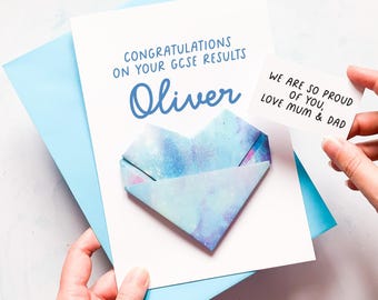Personalised Congratulations Exam Card: GCSE, A Level, Handmade Keepsake