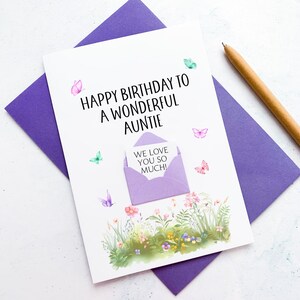 Merveilleuse carte d'anniversaire tante, carte d'anniversaire tante, carte d'anniversaire femme, carte d'anniversaire pour elle, carte personnalisée, pour elle, sentimental