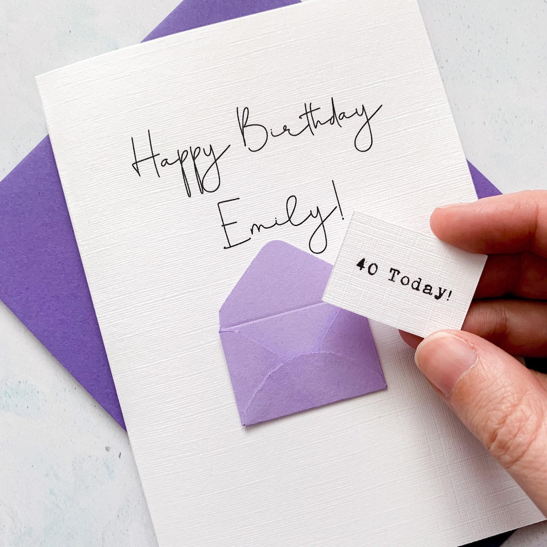 Personalised 40th Birthday Card: Handmade 3D Keepsake - Etsy