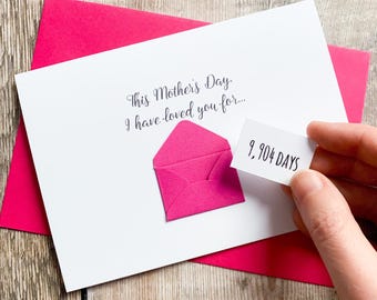 Personalised Card for Mum, Mother's Day Card, Mothering Sunday Card, Customisable, For Grandma, For Mummy, First Mother's Day, Keepsake Gift