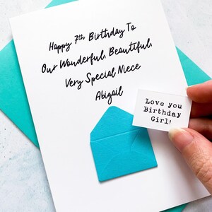 Notre carte d'anniversaire nièce très spéciale, carte d'anniversaire nièce, carte d'anniversaire femme, carte d'anniversaire pour elle, carte personnalisée, pour elle