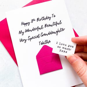 Ma carte d'anniversaire très spéciale petite-fille, carte d'anniversaire enfant, carte d'anniversaire femme, carte d'anniversaire pour elle, carte personnalisée, pour elle