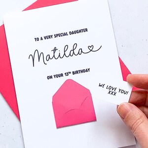 Carte d'anniversaire fille très spéciale, à ma fille, âge spécial, pour enfant, femme adulte, souvenir fait main personnalisé, cadeau pour elle