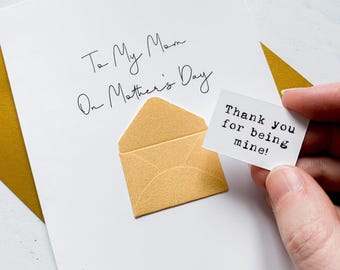 Mom on Mother's Day Card, Personalised Mother's Day Card, Card for Mum, Mothering Sunday, Mother's Day UK, Mom on Mother's Day