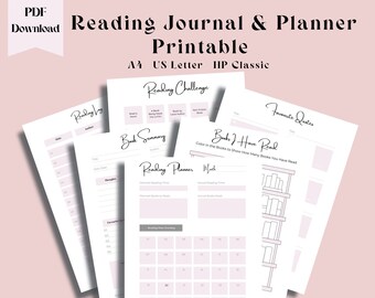 books and journals Reading Journal | Reading Planner And Journal | Printable Reading Journal | Book Club Planner Reading Printable Planner PDF