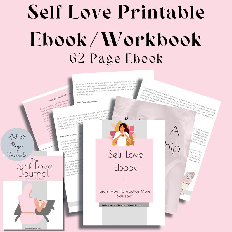 Printable Self Love Workbook/ebook Self Love Journal Self Care Journal Self Love Worksheets - Etsy