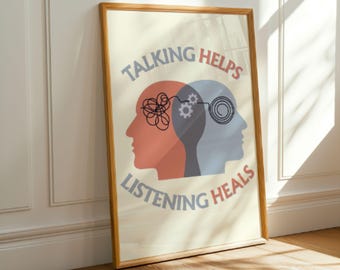Therapy Office Decor: Mental Health Quote Print