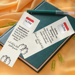 Ramadan Prayer Bookmarks | 30 Daily Dua & Spiritual Reflection | Islamic Digital Download for Faithful Moments