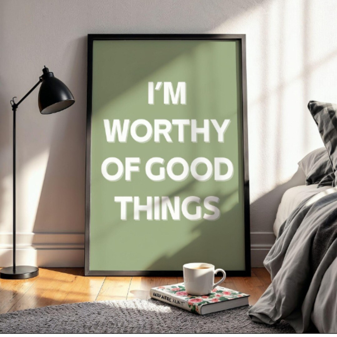 Self Love Affirmation Printable - Motivational Minimalist Wall Art PDF ...